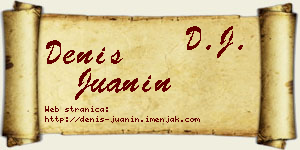 Denis Juanin vizit kartica